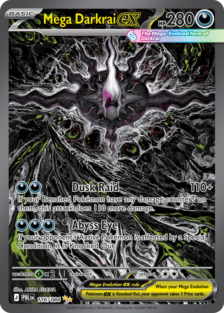 Akira Egawa Drew Mega Darkrai ex as One Enormous Eye in the Dark