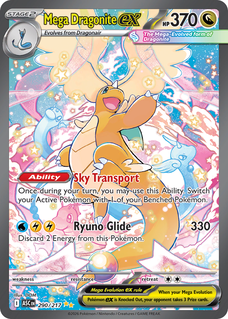 Mega Dragonite ex Has One of the Best Special Illustration Rares in Ascended Heroes