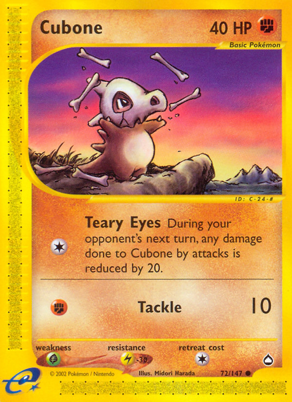 Cubone from Aquapolis illustrated by Midori Harada