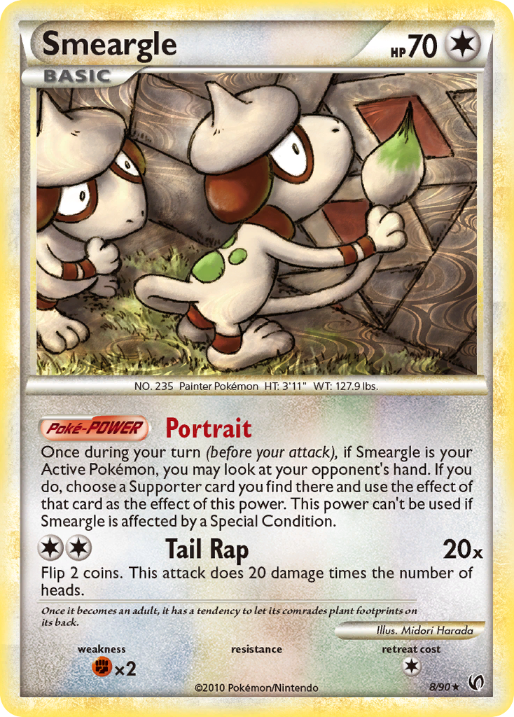 Smeargle from HS Undaunted illustrated by Midori Harada