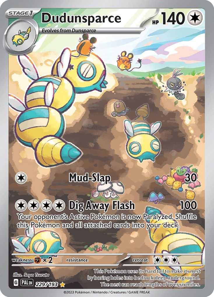 Dudunsparce illustration rare by Saya Tsuruta